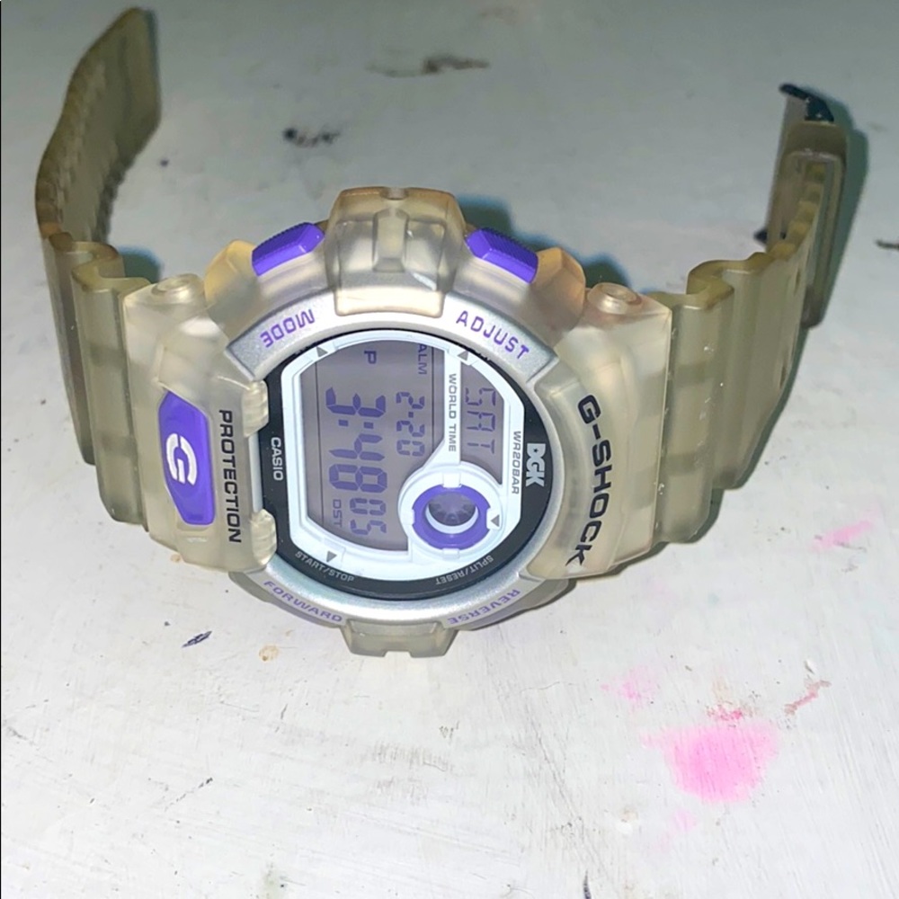 G-Shock DGK Casio watch clear band and face